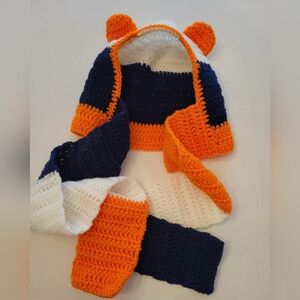Chicago Bears Hat Orange Blue White Bear Hat With Ears Funky Fun Unisex